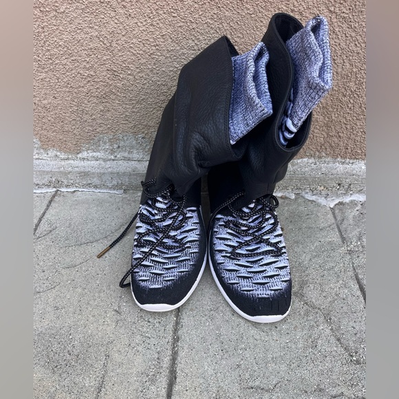 - BN women’s Nike roshe two hi flyknit boots trainers black and white m, s… - Picture 4 of 12
